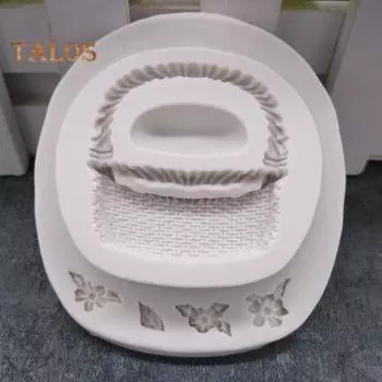 Форма для шоколада, не содержащая бисфенола А, для выпечки, легко чистится, удобная цветочная корзина, силиконовая форма для шоколада, помадки, кухонные аксессуары серый белый