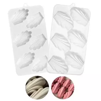 Форма для шоколадного мусса Madeleine с 6 отверстиями, силиконовая форма для торта в виде ракушки и цветка, инструменты для украшения французского десерта, формы для выпечки