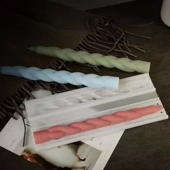 Форма для свечей, длинная полоска, спиральная форма, силиконовая форма для изготовления свечей, DIY форма для ароматерапии для домашней церкви B