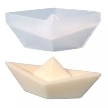 Форма для свечей Yousheng Легко снимается с формы Прочная прочность Жаропрочная Простая в очистке 3D-бумажная лодка с эффектом геометрии Форма для мыла Товары для дома