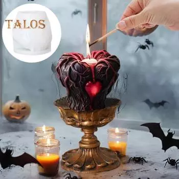 Форма для свечи в виде черепа и сердца на Хэллоуин, силиконовая форма для руки скелета, держащей сердце, 3D-форма для мыла, шоколадного торта, инструмент для самостоятельного изготовления поделок A