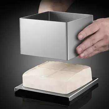 Форма для тофу из нержавеющей стали 304, квадратная, удобная, самодельная форма для приготовления тофу, самодельная коробка для тофу, кухонный инструмент для приготовления пищи под давлением воды