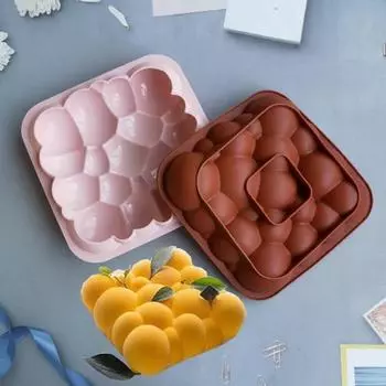 Форма для торта, 3D пузырьковая форма облака, высокая термостойкость, многоразовое силиконовое мыло, кондитерские изделия, десертный мусс красный