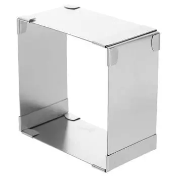 Форма для торта из нержавеющей стали премиум-класса, овальные формочки для мусса, форма для выпечки печенья, квадратная серебряная антипригарная форма, удобное хранение