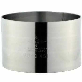 Форма для торта Nagao Tsubame Sanjo, круглое кольцо, диаметр 7 x высота, нержавеющая сталь, сделано в Японии, 4,5 см, 18-8, 99970-45