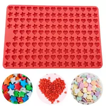 Форма для торта пищевая антипригарная форма «сделай сам» силиконовая форма в форме сердца и звезды шоколадные конфеты форма для выпечки кухонные принадлежности красный