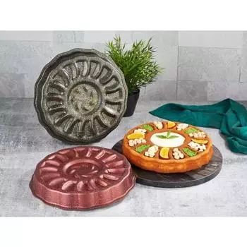 Форма для торта Polo Chef Almira Granite с антипригарным покрытием, огнеупорная, 28 см