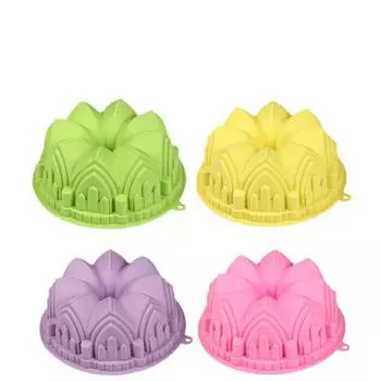 Форма для торта с короной, большой замок, силиконовая форма для торта, DIY Корона, кухонная форма для выпечки разноцветный