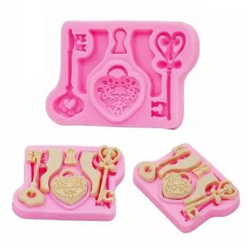 Форма для торта с замком в форме сердца, силиконовая форма для конфет, помадка, шоколад, сделай сам, выпечка розовый