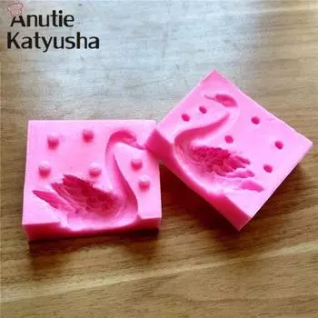 Форма для торта, шоколадная силиконовая помадка, инструмент для выпечки торта в форме лебедя