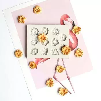Форма для торта своими руками, форма для подсолнуха, розы, цветы, силиконовая форма для торта, простые бытовые инструменты для выпечки, инструменты для 3D-формы для шоколада серый