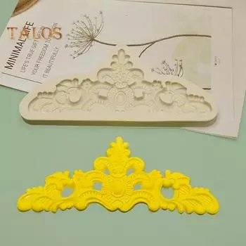 Форма для торта, устойчивая к высоким температурам, пищевая, полезная, с тиснением, форма для торта, форма для сахарной помадки для магазина тортов светло-серый