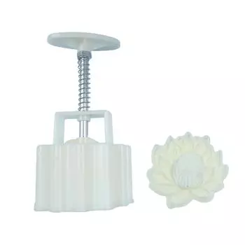 Форма для торта в виде фасоли мунг с 1 цветком-печатью, набор форм для торта «Луна», середина осени, ручное прессование, печенье, десерт, инструмент для выпечки кондитерских изделий своими руками