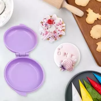 Форма для торта в виде пончика, антипригарная форма для выпечки бубликов, пончиков, пищевая многоразовая, легкая деформация Round розовый