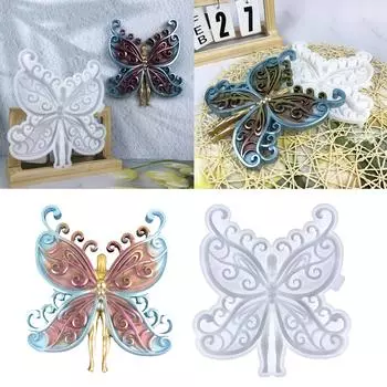 Форма для украшения бабочек, настенные украшения, эпоксидная форма, силиконовая форма для поделок из смолы, уникальная форма для настенных украшений