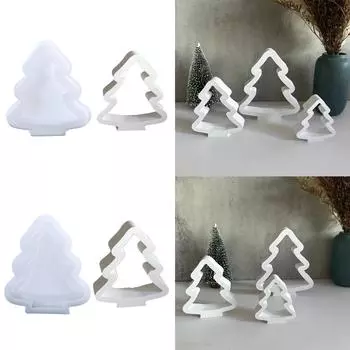 Форма для украшения стола, гибкая силиконовая форма для полых украшений на рождественскую елку, гипсовые формы, принадлежности для изготовления ювелирных изделий S