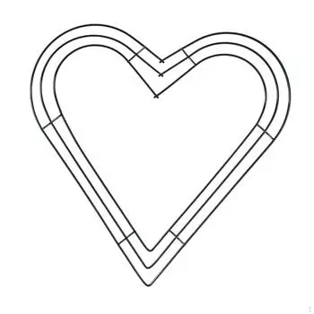 Форма для венка в форме сердца своими руками для изготовления с железной основой и цветочными кольцами Black 25cm