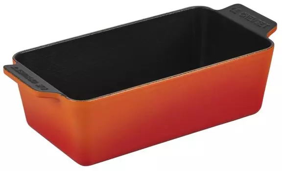 Форма для выпечки хлеба Le Creuset, 23 см, форма для выпечки оранжевого цвета, форма для террина, литая эмалированная кастрюля, совместимая с газовой духовкой IH, японская [Авторизованный продукт] оранжевый