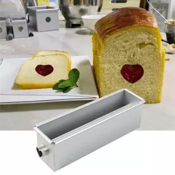 Форма для выпечки хлеба в форме сердца, длинная, плавная, форма для выпечки торта, многоразовая форма для торта, инструменты для самостоятельной выпечки шоколадных тортов, печенья серебряный