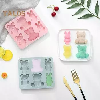 Форма для выпечки пищевого качества, силиконовая форма для тортов, милая форма медведя, шоколадная форма для выпечки синий