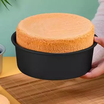 Форма для выпечки торта из сплава, черный шифон из углеродистой стали для торта