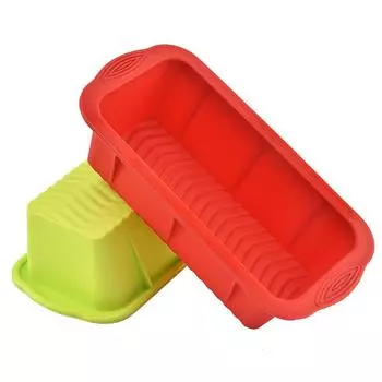 Форма для выпечки торта, прямоугольная силиконовая форма для тостов, хлеба, пищевая силиконовая форма для сыра разноцветный