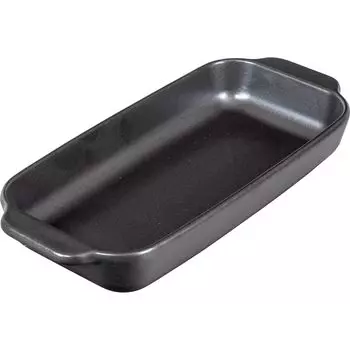 Форма для выпечки Wahei Freiz для микроволновой печи, квадратная, длинная, 12 x 27 см, жаропрочная керамика Magicalino RE-7673 чёрный