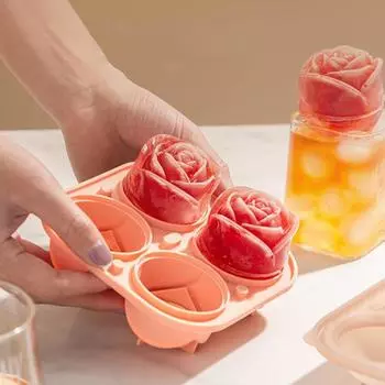 Форма для замороженного льда Rose Frozen Ice Block, силиконовая решетка для льда, легко извлекаемый ледяной шар для виски, модель желе Rose Ice Ball, артефакт зелёный