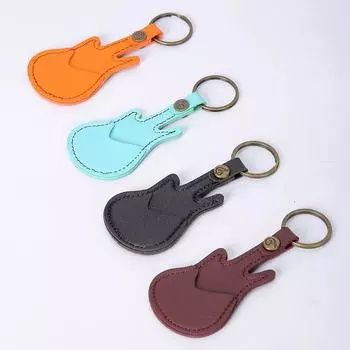 Форма гитары Чехол для медиатора Чехол для ключей Держатель для медиатора Чехол для медиатора Брелок для медиатора Мандолина оранжевый