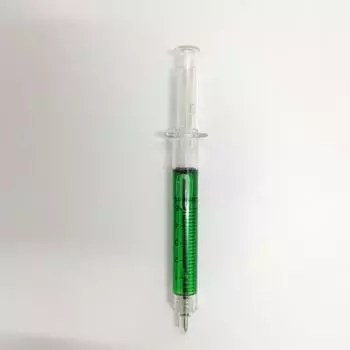 Форма иглы для шприца, шариковая ручка, креативная игла, ручка для офиса, школы, канцелярские принадлежности, ручка зелёный
