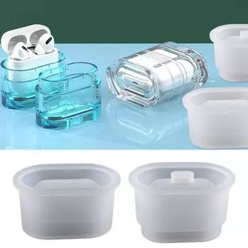 Форма из смолы для наушников, силиконовая форма для защитного чехла из эпоксидной смолы для наушников, самодельные формы для поделок