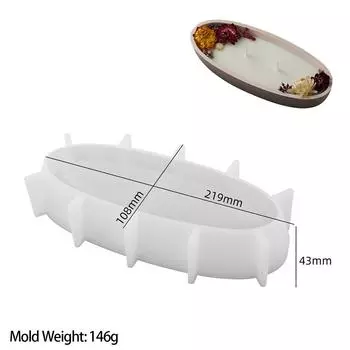 Форма корабля, банка для свечей, силиконовые формы, овальная цементная штукатурка, форма для цветочного горшка, бетонная вощеная коробка, форма для подноса для свечей, домашний декор, поделки