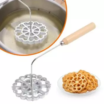 Форма с деревянной ручкой, алюминиевая форма для изготовления печенья, съемная розетка, набор утюгов Rosette Timbale