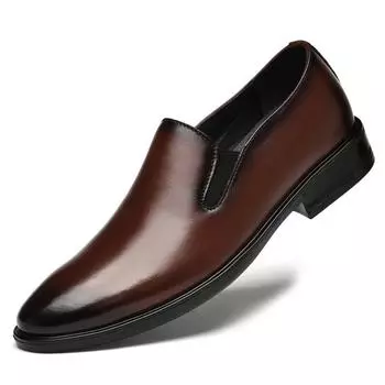 Формальная кожаная обувь из воловьей кожи с верхним слоем. Мужская кожаная обувь. Деловая повседневная обувь. Мужская деловая обувь, мужская повседневная обувь Baita. 38 чёрный