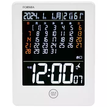 Formia Radio Alarm Can Be Used as a Day of the Six Electronic AC Adapter Brightness Hodogaya Electronic White Clock, Clock, Stand, Temperature,