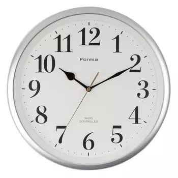Formia Radio Wall Large Easy to Second Hand Stops at Hodogaya Electronic Silver Clock, Quiet, Screen, See, Simple, Children, Night, Analog, Sales,