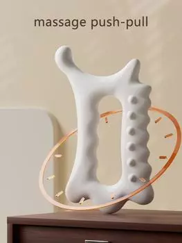 Формирование тела Некерамическая лицевая мышечная акупунктурная массажная палочка для глаз Скульптура тела Меридианная щетка Скребок для надавливания на живот белый