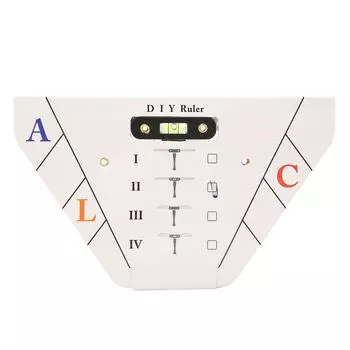 Формирователь татуировки бровей Трафарет из нержавеющей стали Полуперманентный шаблон для макияжа бровей Линейка(# )