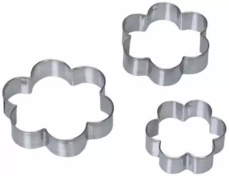 формочка для печенья котта котта цветок из серебра x 6 x 5 x 91953 (набор 3) 7.5 В1.6см, В1.6см, В1.6см серебряный