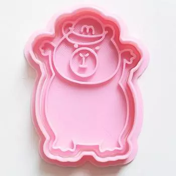 Формочка для печенья в форме капибары из мультфильма, симпатичная форма для помадки и печенья в виде животных, инструменты для украшения торта, аксессуары для выпечки, кухонный гаджет J