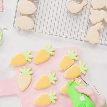 Формочки для печенья из нержавеющей стали, морковный кролик, клевер, морковь, утка, цыпленок, тюльпан, овца, форма E