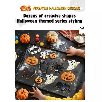 Формочки для печенья на Хэллоуин, формы из нержавеющей стали, кошка, праздничные формы для украшения вечеринки на Хэллоуин One Size