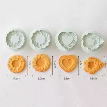 Формочки для печенья «Сэндвич с джемом» 3D ко Дню святого Валентина, прессуемые штампы для помадки, украшения для тортов на Новый год, принадлежности для выпечки