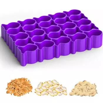 Формочки для печенья «Золотая рыбка», мини-формочки для рыбного печенья, 25 полостей, форма для крекеров в форме животных, пищевая форма для выпечки для продуктов в форме рыбы фиолетовый
