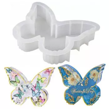 Формы для 3D подставки для книг из кристальной смолы «Бабочка» Большие силиконовые формы для рукоделия Принадлежности для изготовления книжных упоров для украшения дома