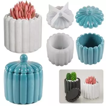 Формы для банок из смолы, формы для крышек коробок, силиконовые формы для банок из смолы, силиконовые формы своими руками, эпоксидные формы для контейнеров для хранения, коробок, банок 1