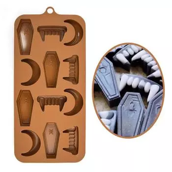 Формы для Хэллоуина Силиконовые формы для шоколада Формы для торта в виде черепа, призрака, тыквы, ведьмы Украшения для десертов на Хэллоуин Инструменты для выпечки