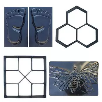 Формы для изготовления садовых дорожек, многоразовые формы для бетона, цемента, DIY, пластиковые формы для кирпича Hexagon