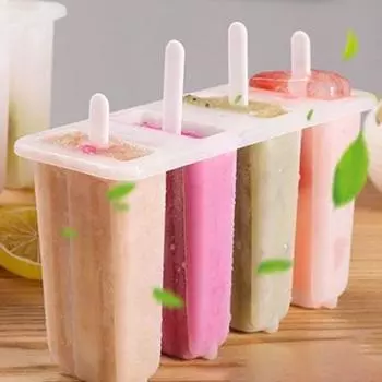 Формы для кубиков льда, пищевое антипригарное покрытие, многоразовое использование и легкое извлечение из формы с крышкой для льда белый