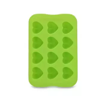 Формы для льда, силиконовые, в форме сердца, 12 решеток, формы для шоколада, гибкие формы для выпечки, еда, вечеринка, пудинг, мыло, помадка, инструменты heart-shaped/red